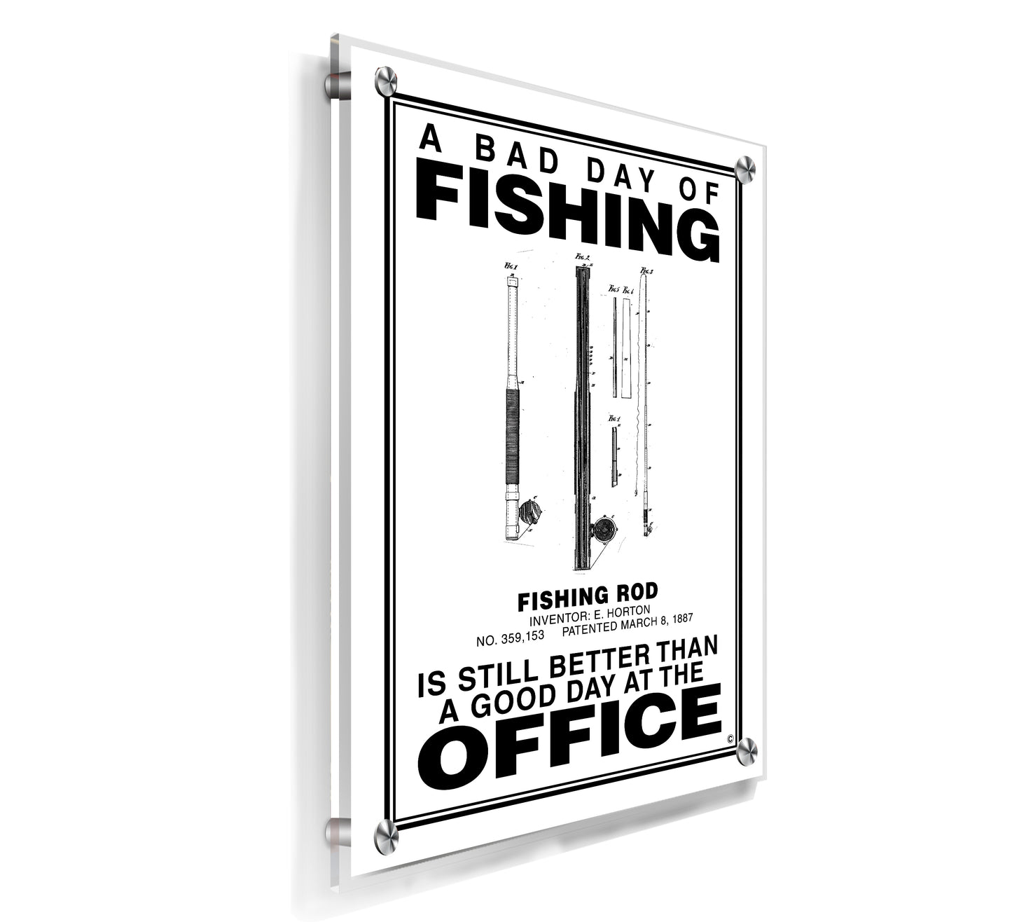 A Bad Day Fishing - Acrylic Wall Plaque