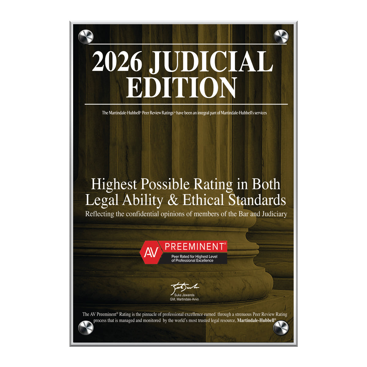 2026 AV Preeminent Attorney - Judicial Edition (213252)