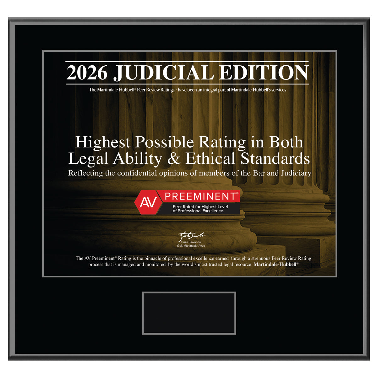 2026 AV Preeminent Attorney - Judicial Edition (213252) – The American ...