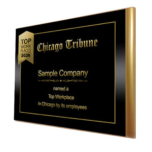 <p>Large 14" x 16" Front Bevel Plaque (Gold) - $239.00</p>