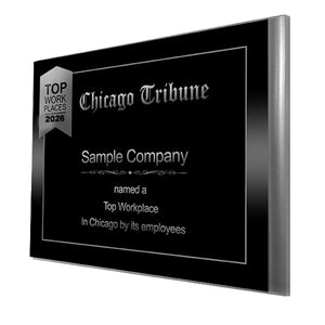 <p>Large 14" x 16" Front Bevel Plaque (Silver) - $239.00</p>