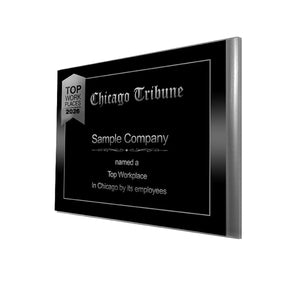 <p>Small 7" x 9" Front Bevel Plaque (Silver) - $159.00</p>