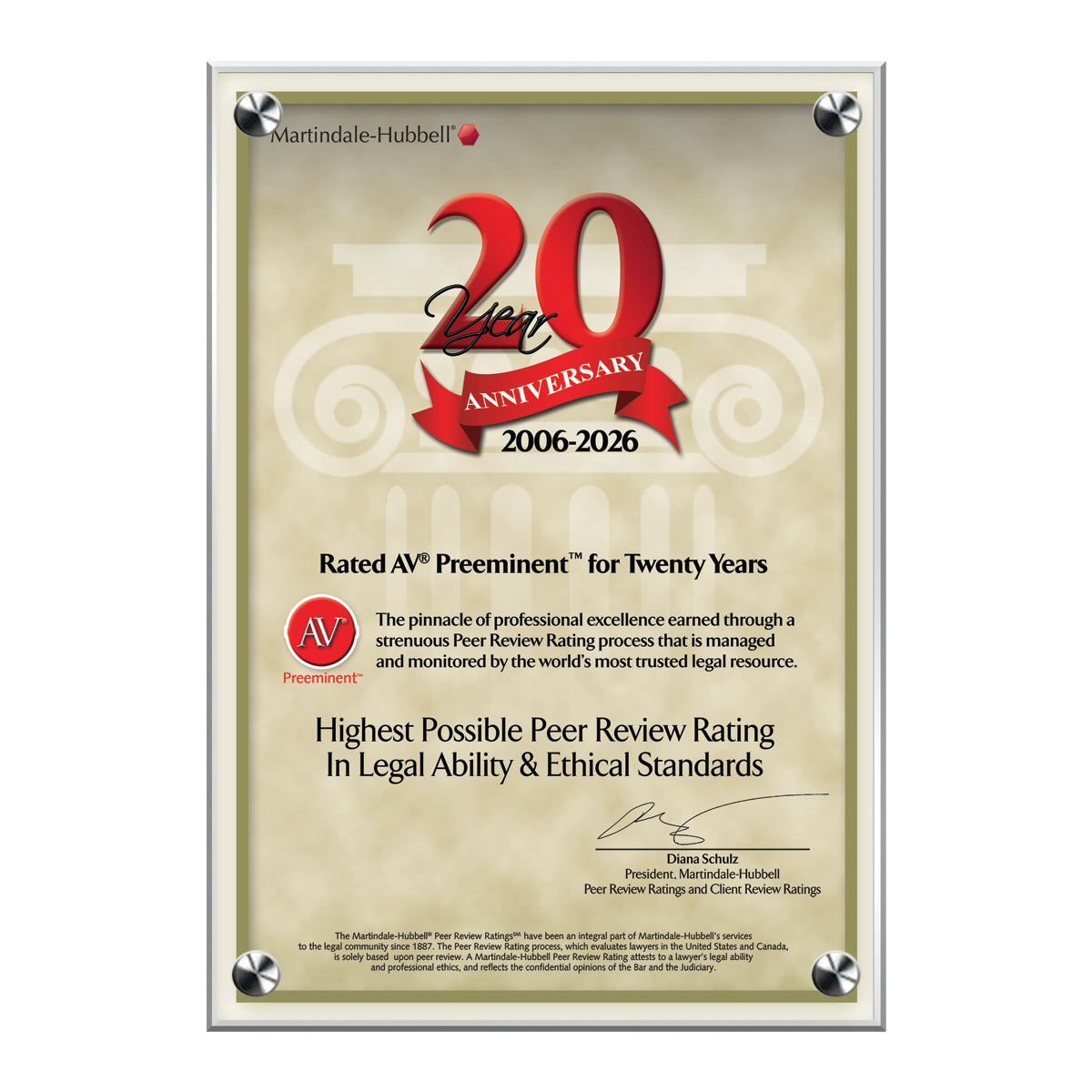2026 Martindale AV Preeminent 20th Anniversary (213068)