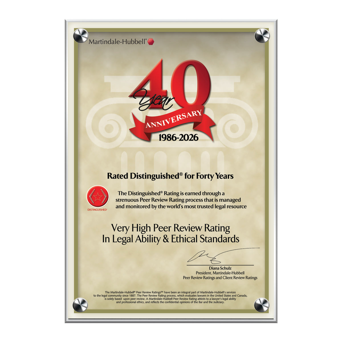 2026 Martindale Distinguished 40th Anniversary (213055)