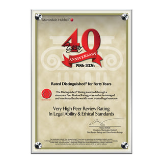 2026 Martindale Distinguished 40th Anniversary (213055)