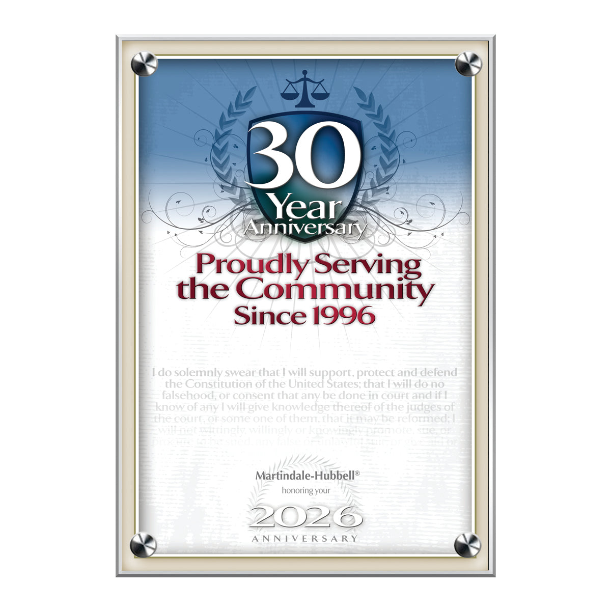 2026 Martindale Member of the Bar 30th Anniversary (213075)