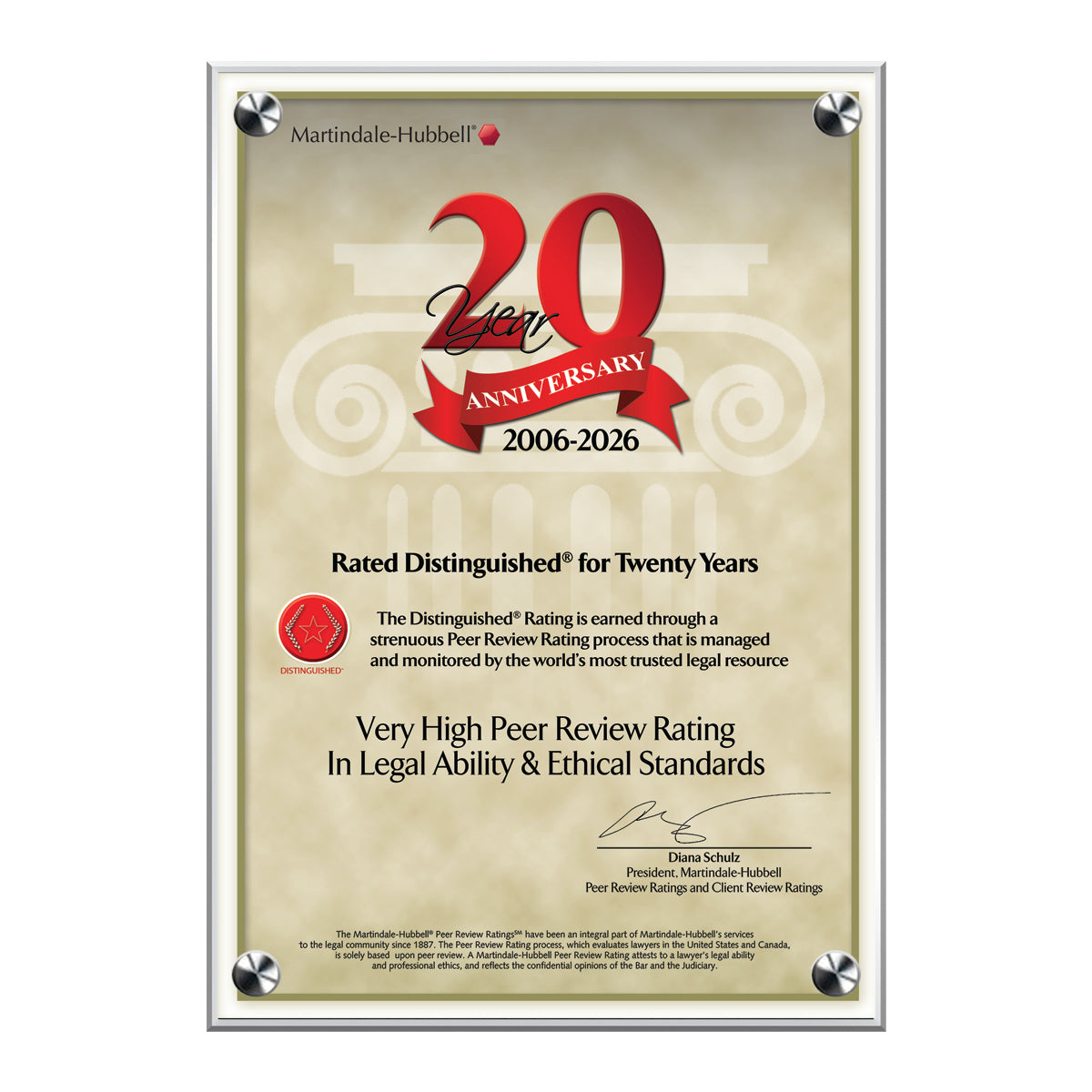 2026 Martindale Distinguished 20th Anniversary (213059)