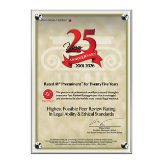 2026 Martindale AV Preeminent 25th Anniversary (213067)