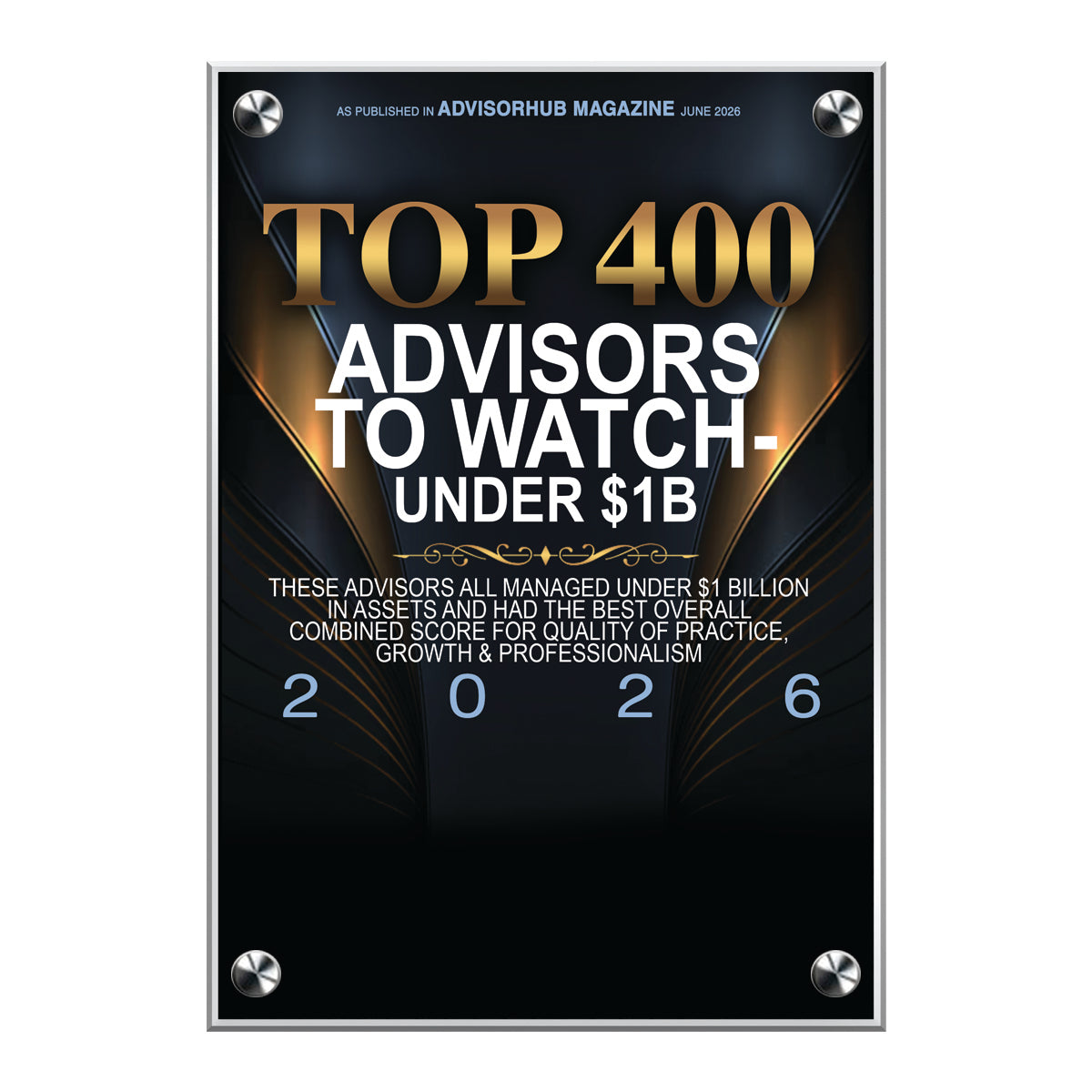 Top 400 Advisors To Watch 2026 - Under $1B  (213490)
