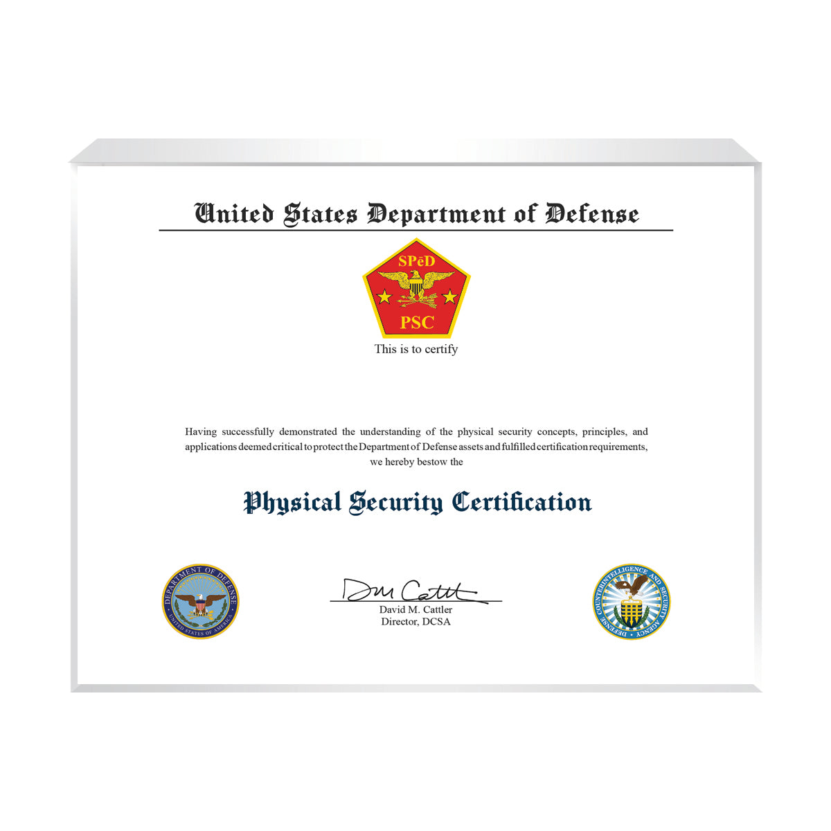 Physical Security Certification (PSC)