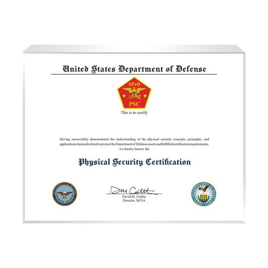 Physical Security Certification (PSC)