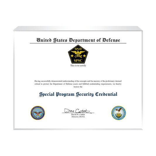 Special Program Security Credential (SPSC)