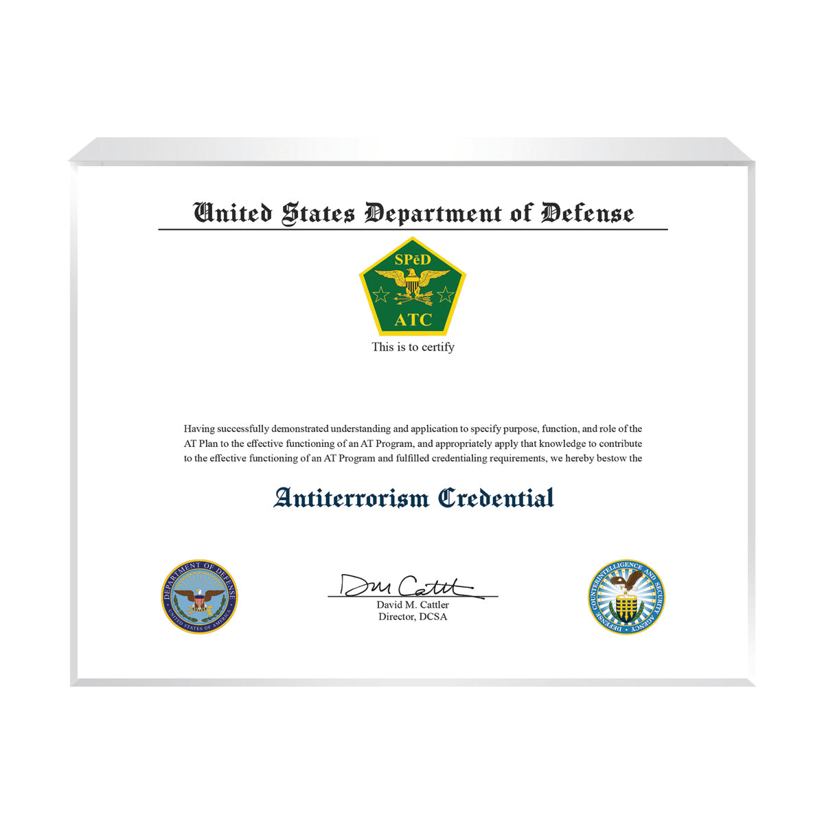 Antiterrorism Credential (ATC)
