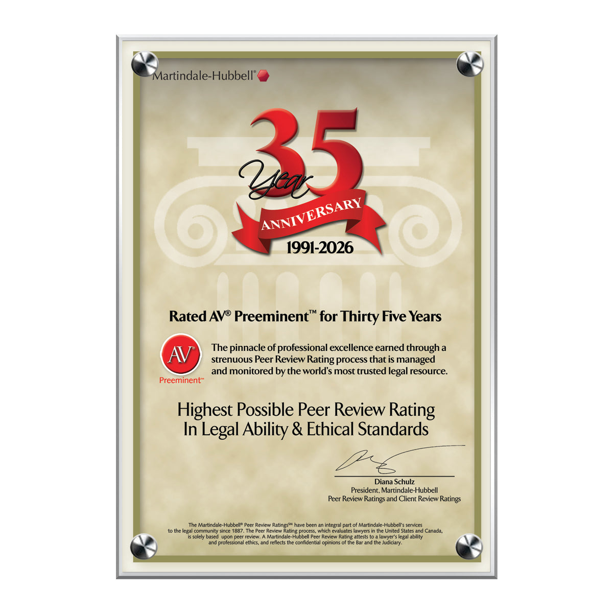 2026 Martindale AV Preeminent 35th Anniversary (213065)