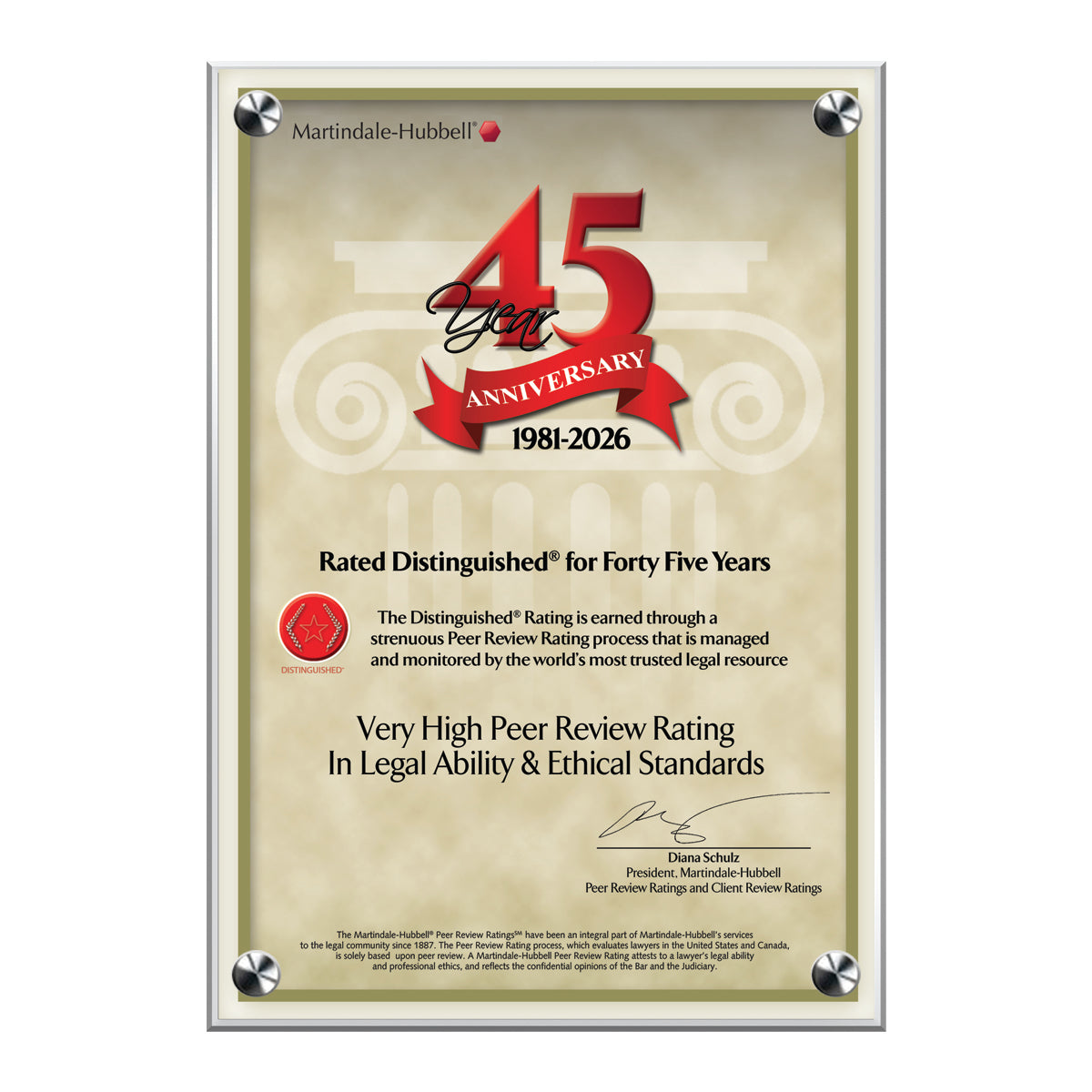 2026 Martindale Distinguished 45th Anniversary (213054)