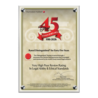 2026 Martindale Distinguished 45th Anniversary (213054)