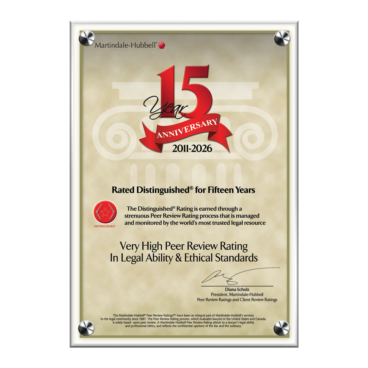 2026 Martindale Distinguished 15th Anniversary (213060)