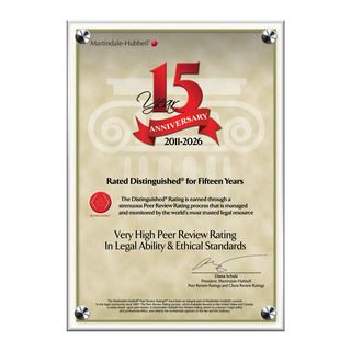 2026 Martindale Distinguished 15th Anniversary (213060)