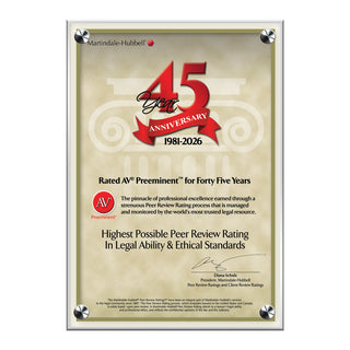 2026 Martindale AV Preeminent 45th Anniversary (213063)
