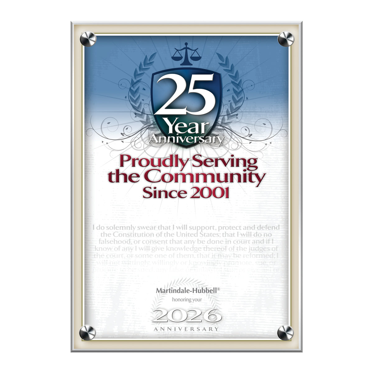 2026 Martindale Member of the Bar 25th Anniversary (213076)
