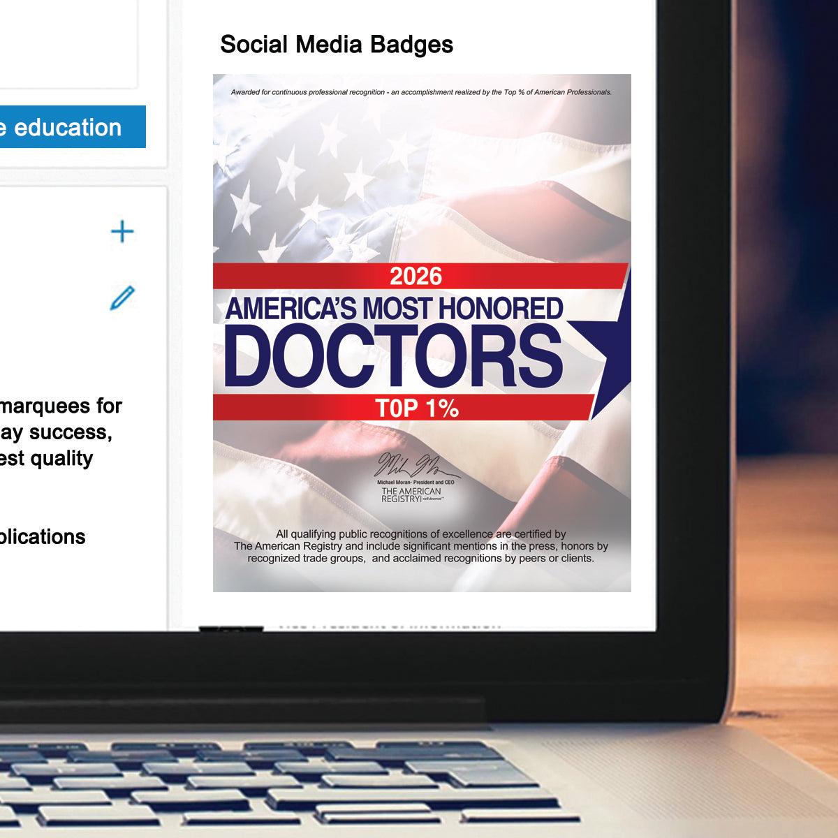 America's Most Honored Doctors 2026 - Top 1% (213398)