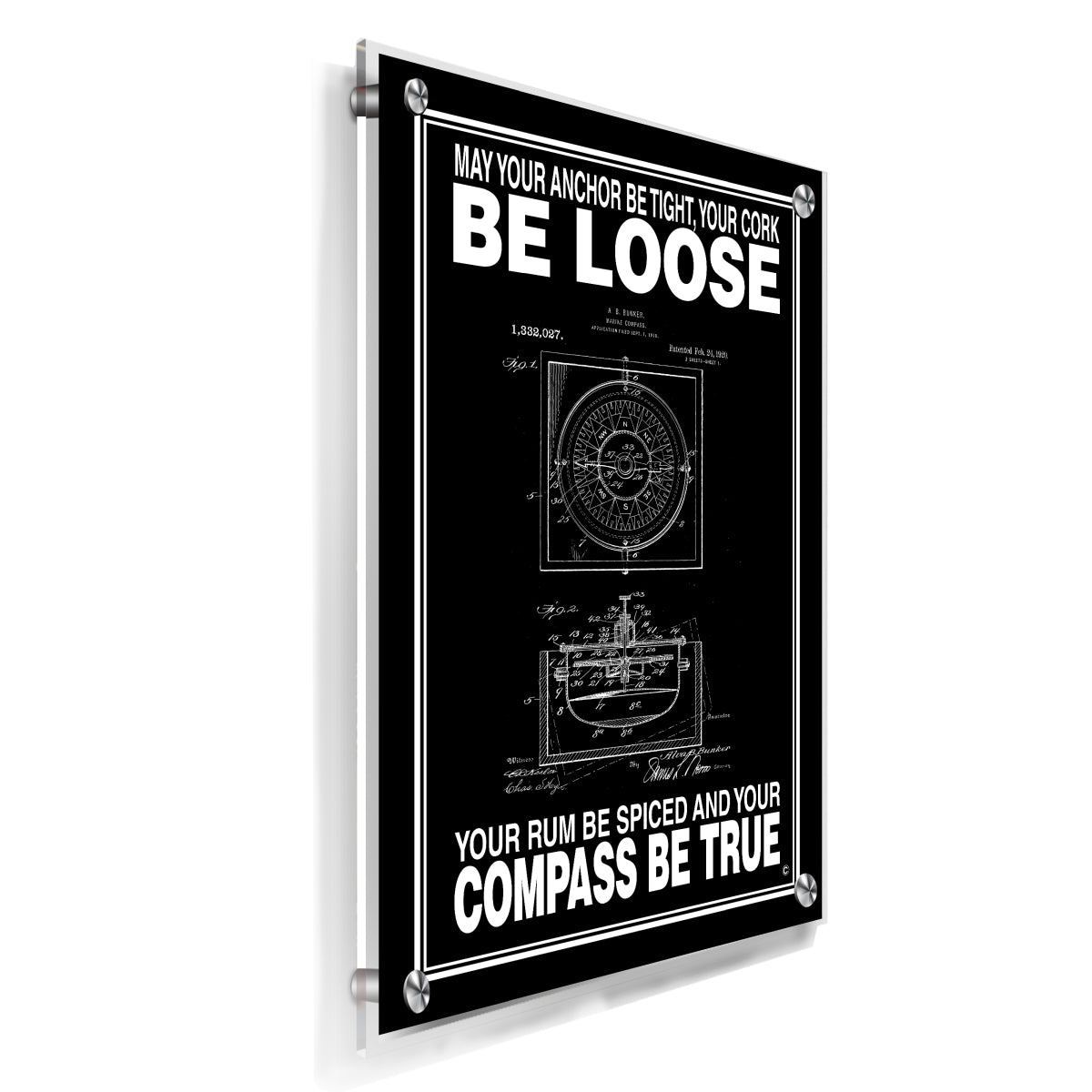 May Your Compass Be True Acrylic Wall Plaque