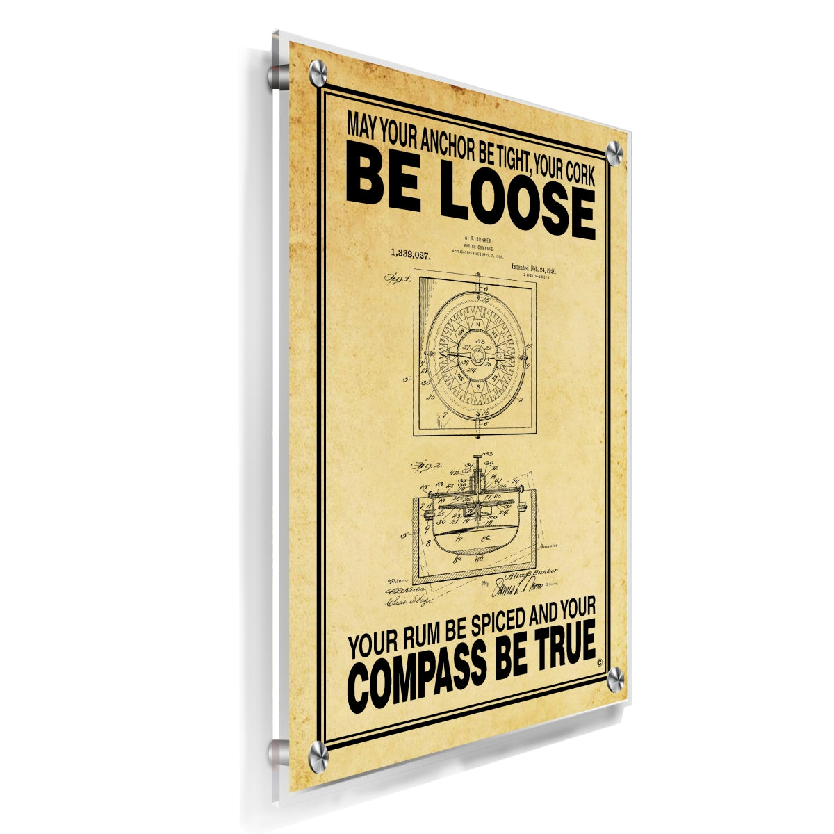 May Your Compass Be True Acrylic Wall Plaque