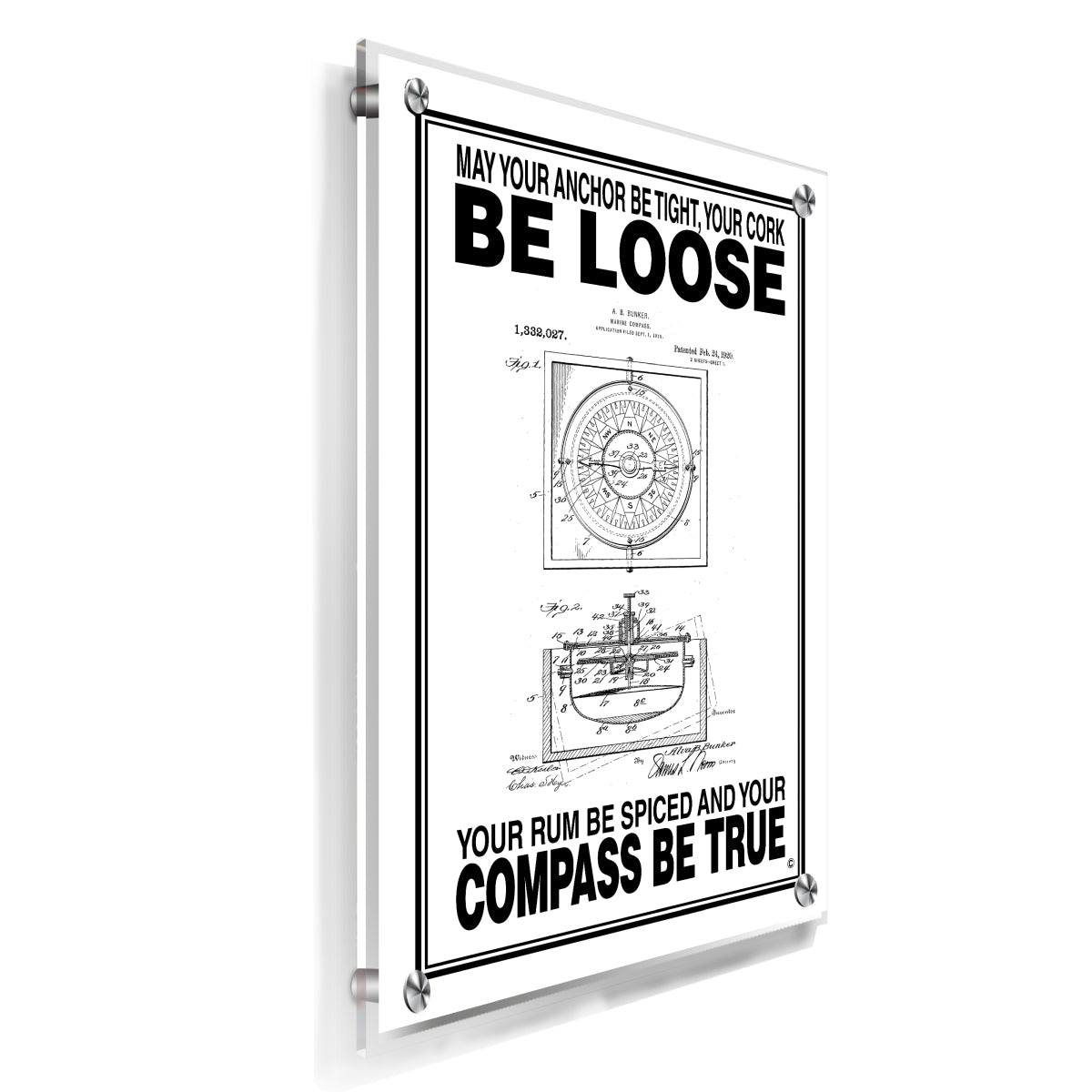 May Your Compass Be True Acrylic Wall Plaque