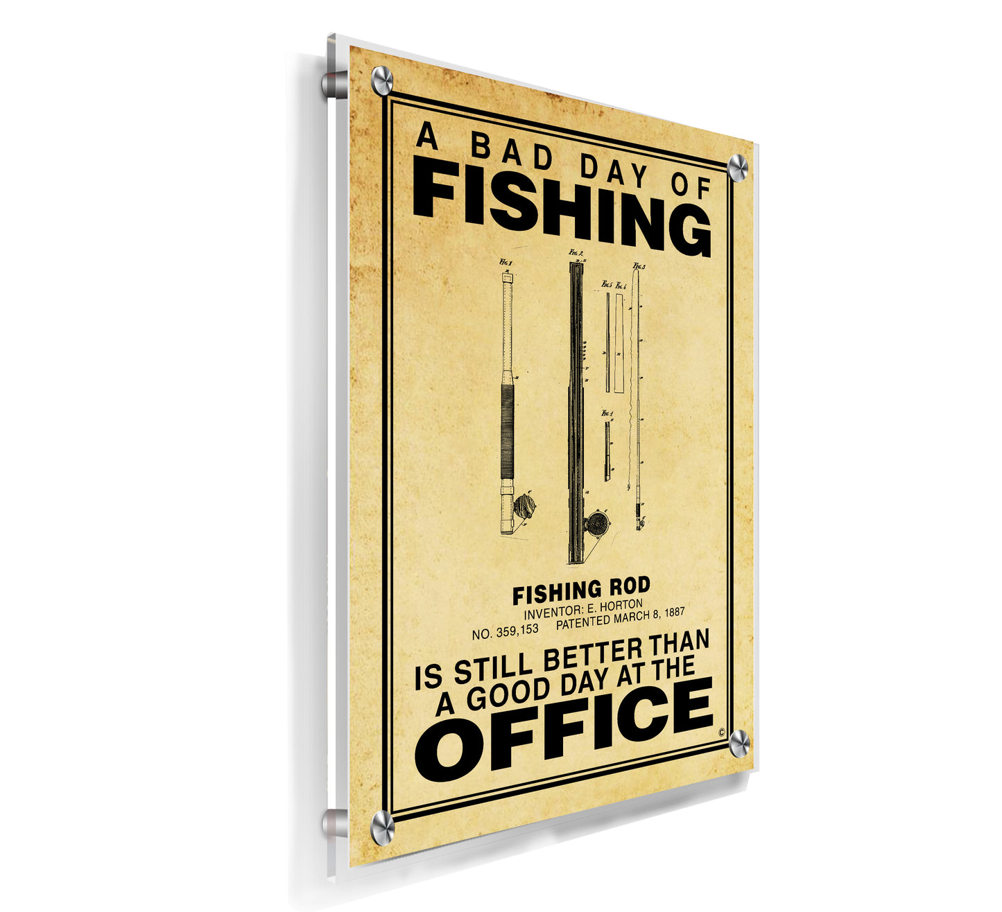 A Bad Day Fishing - Acrylic Wall Plaque