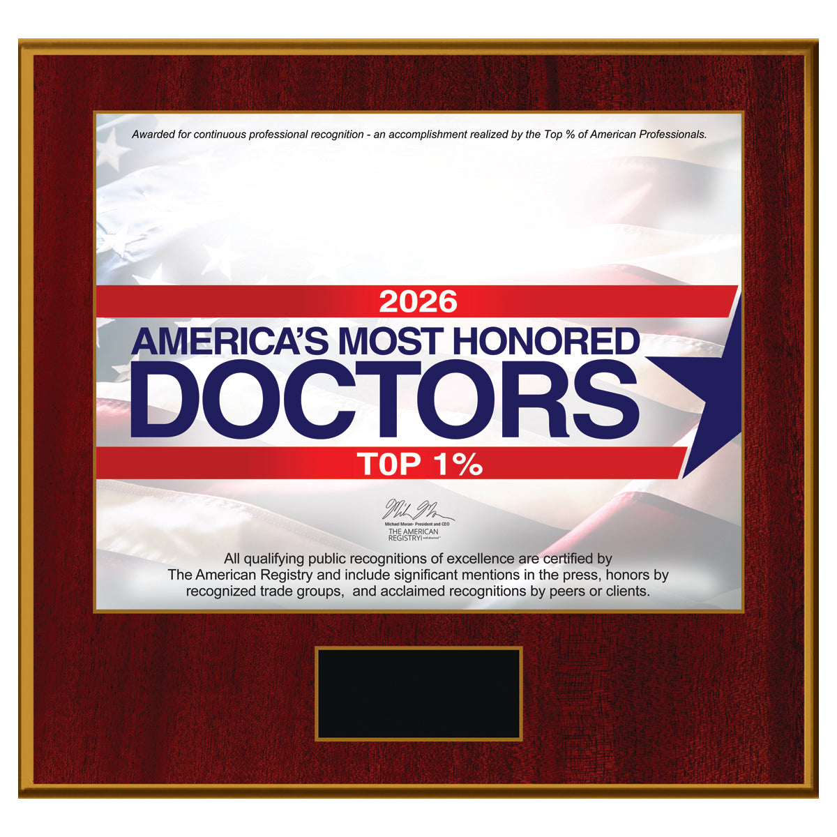America's Most Honored Doctors 2026 - Top 1% (213398)