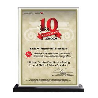 2026 Martindale AV Preeminent 10th Anniversary (213070)