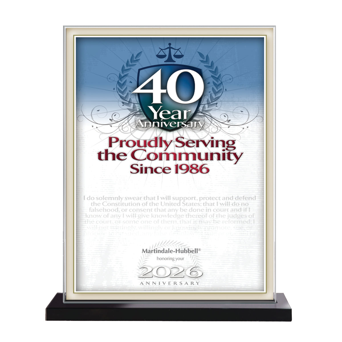 2026 Martindale Member of the Bar 40th Anniversary (213073)