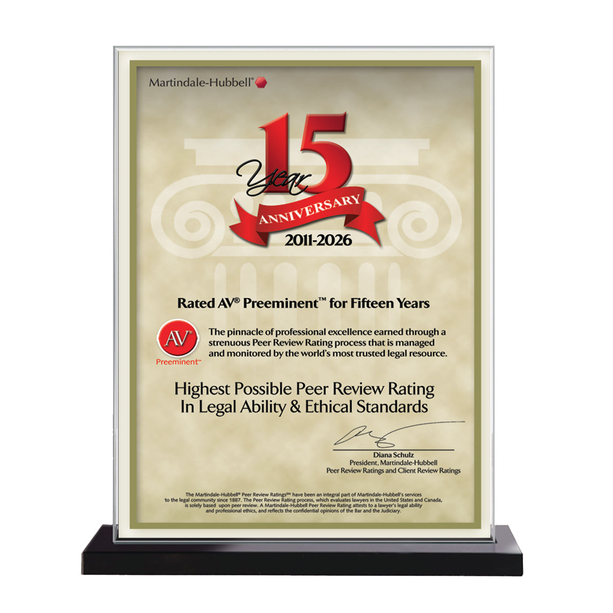 2026 Martindale AV Preeminent 15th Anniversary (213069)