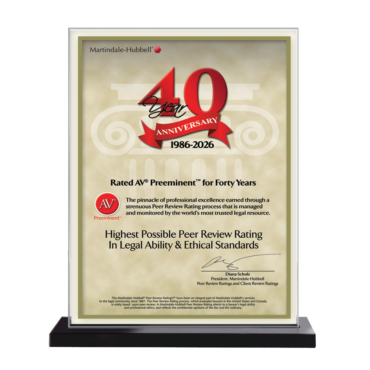 2026 Martindale AV Preeminent 40th Anniversary (213064)