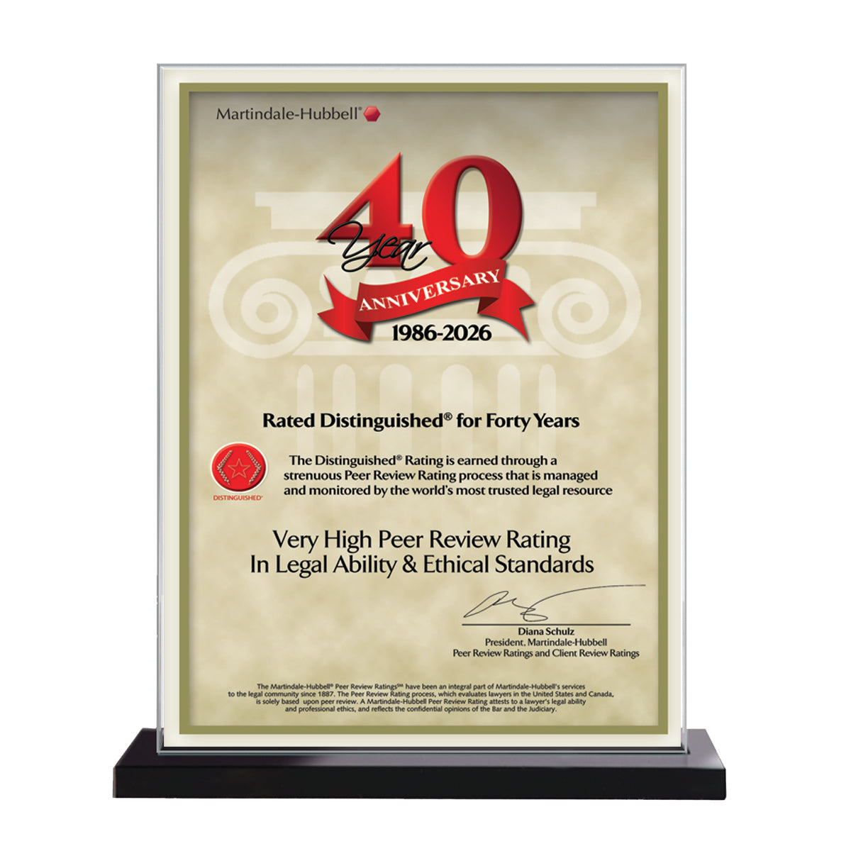2026 Martindale Distinguished 40th Anniversary (213055)