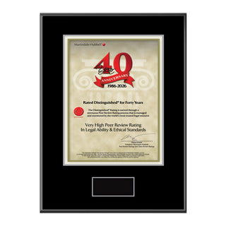 2026 Martindale Distinguished 40th Anniversary (213055)