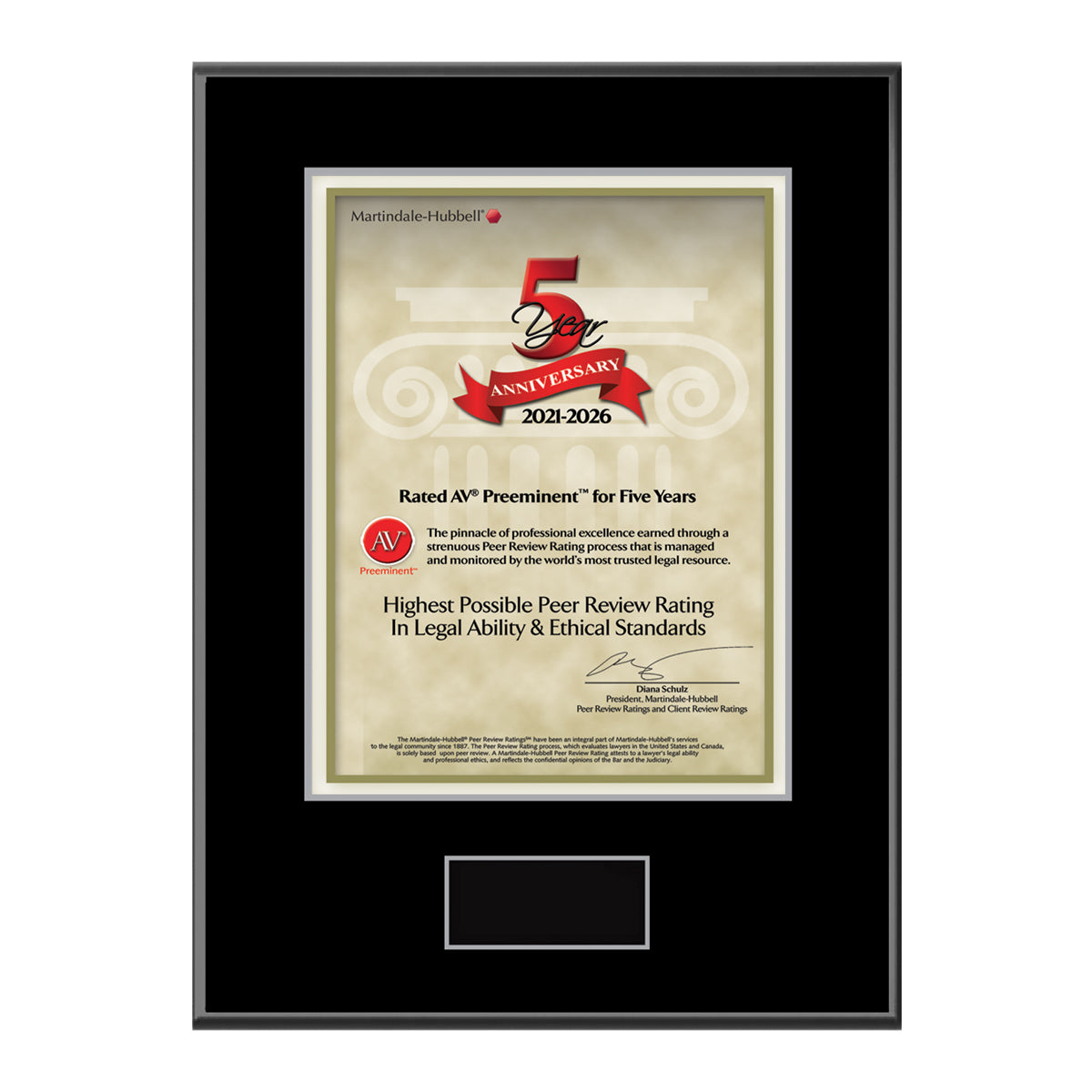 2026 Martindale AV Preeminent 5th Anniversary (213071)