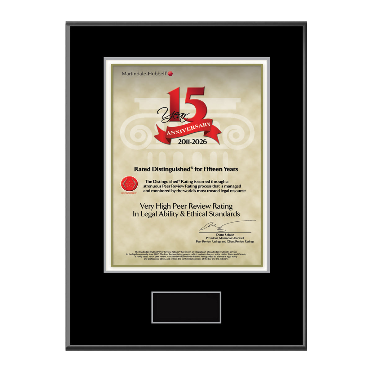 2026 Martindale Distinguished 15th Anniversary (213060)