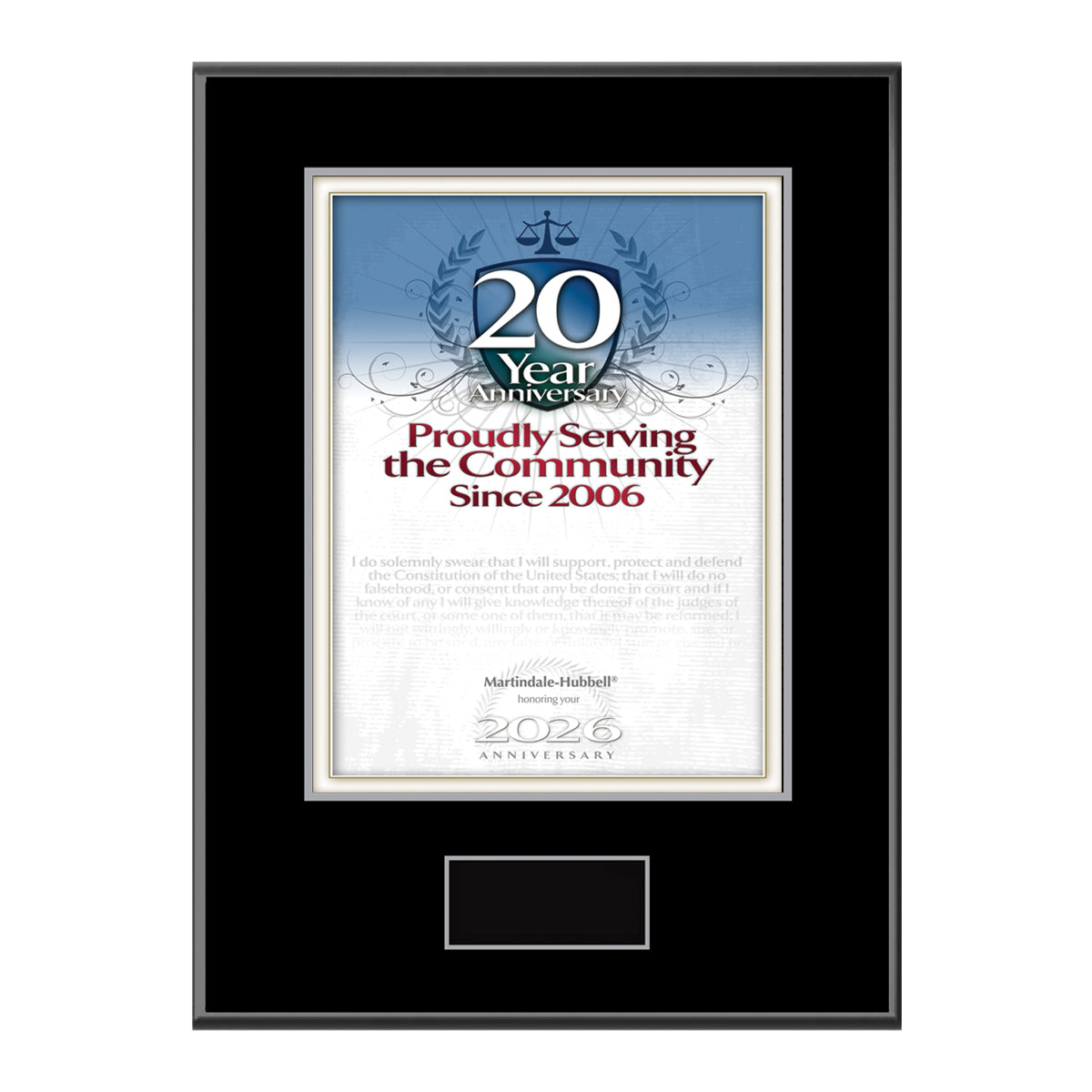 2026 Martindale Member of the Bar 20th Anniversary (213077)