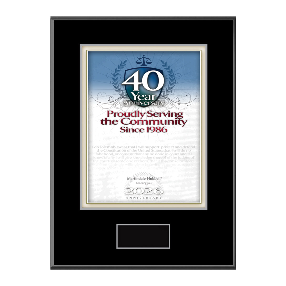 2026 Martindale Member of the Bar 40th Anniversary (213073)