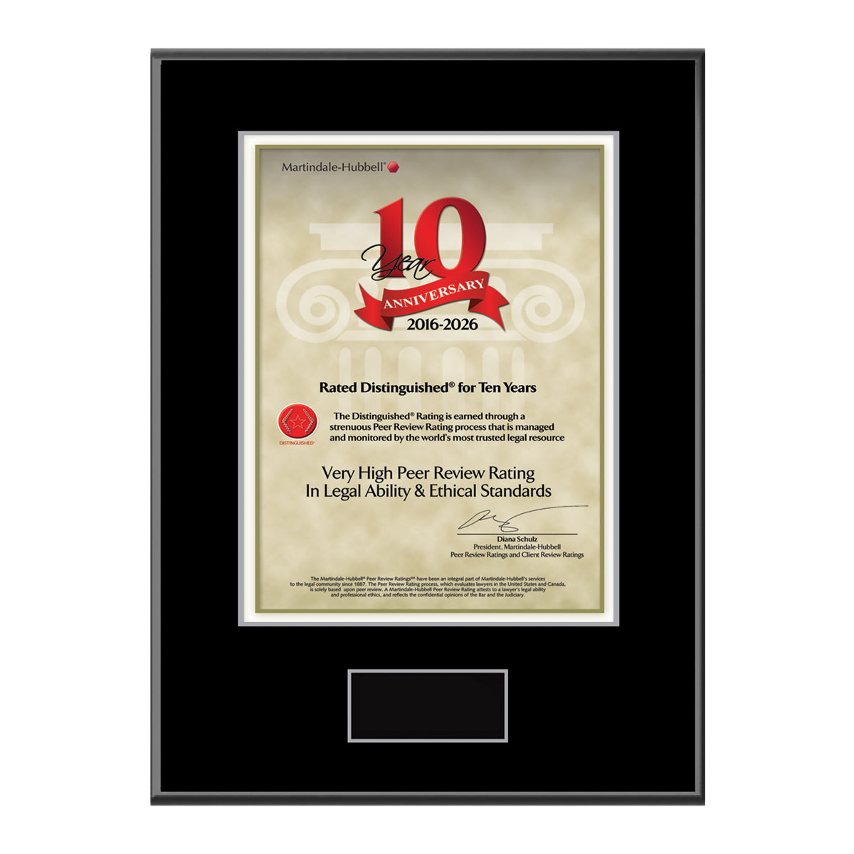 2026 Martindale Distinguished 10th Anniversary (213061)