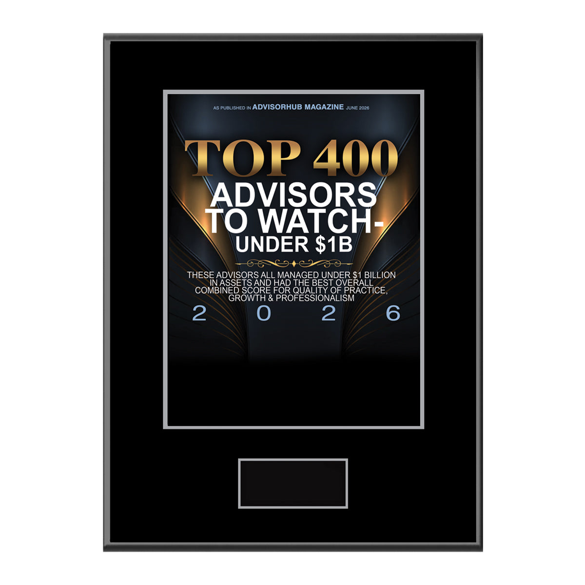 Top 400 Advisors To Watch 2026 - Under $1B  (213490)