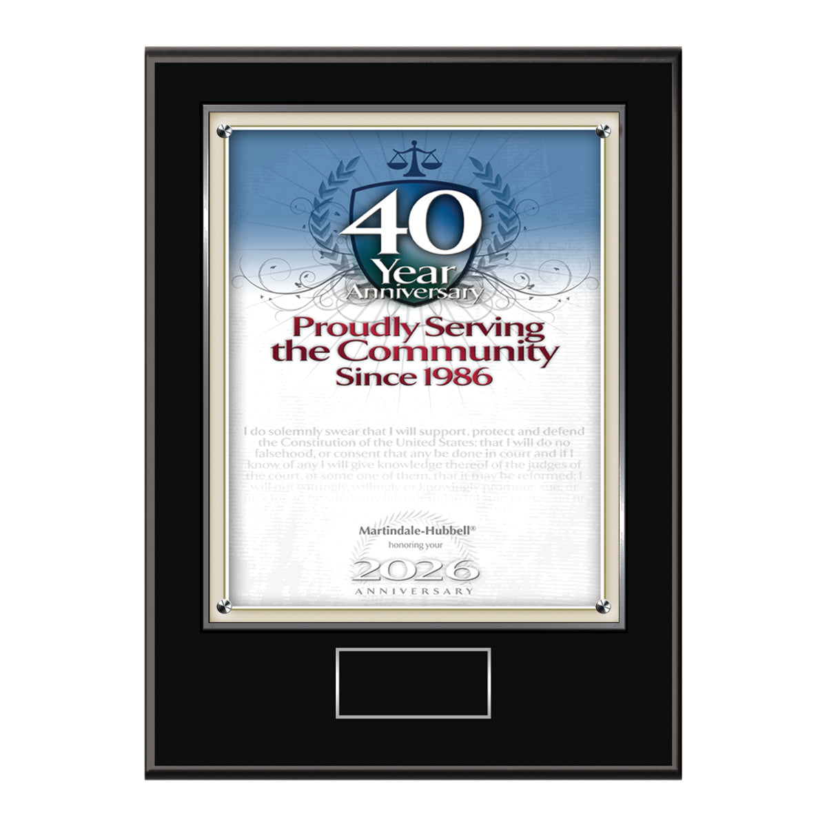 2026 Martindale Member of the Bar 40th Anniversary (213073)