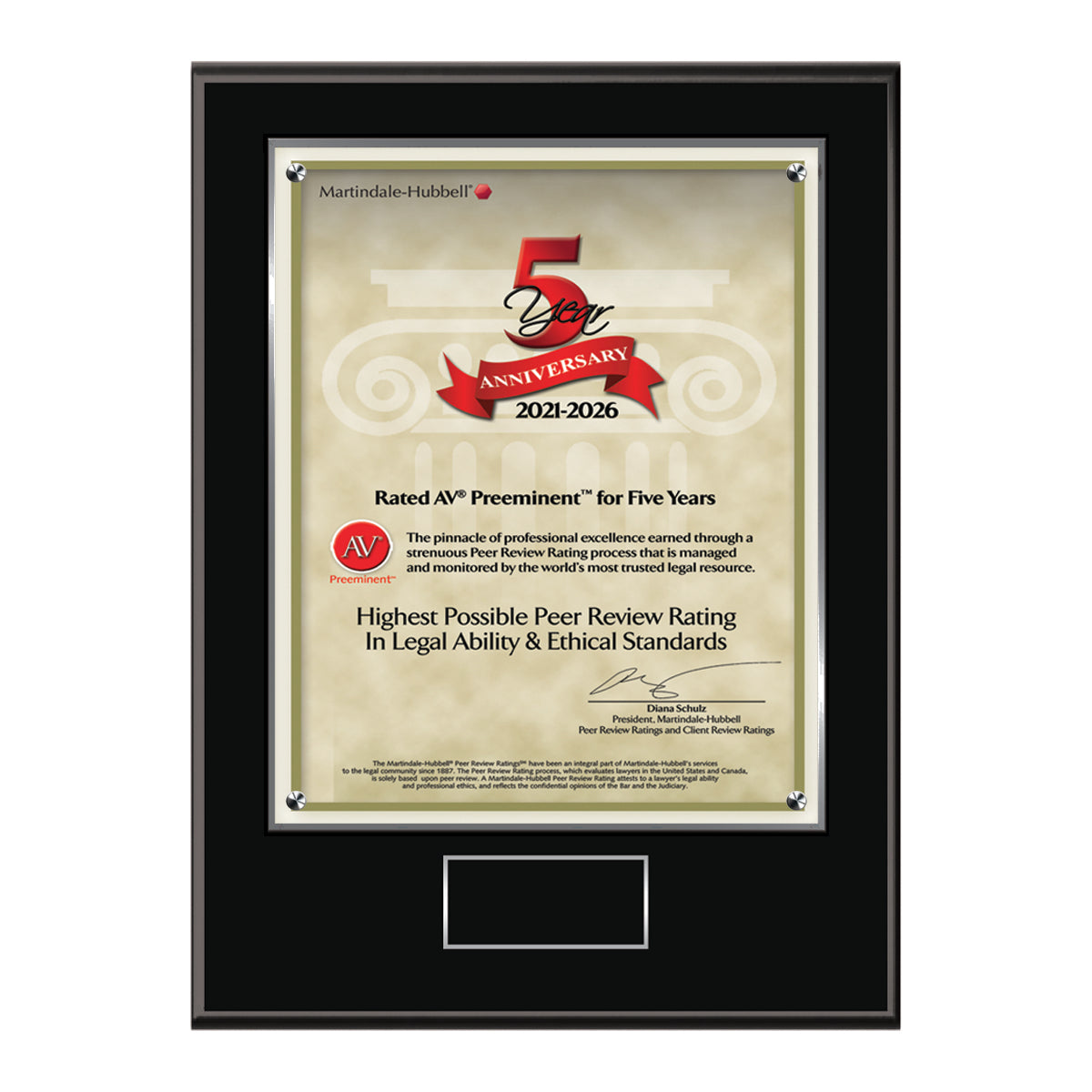 2026 Martindale AV Preeminent 5th Anniversary (213071)