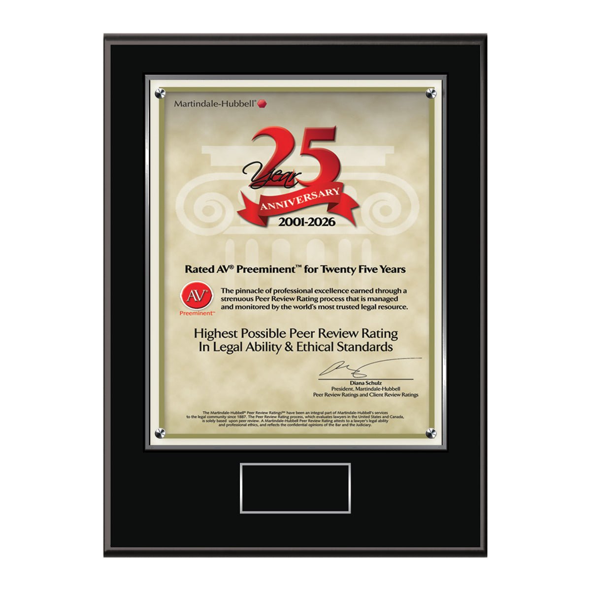 2026 Martindale AV Preeminent 25th Anniversary (213067)
