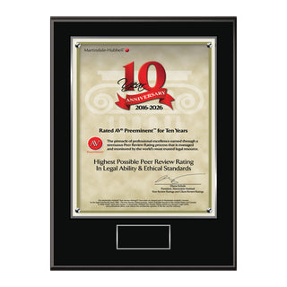 2026 Martindale AV Preeminent 10th Anniversary (213070)