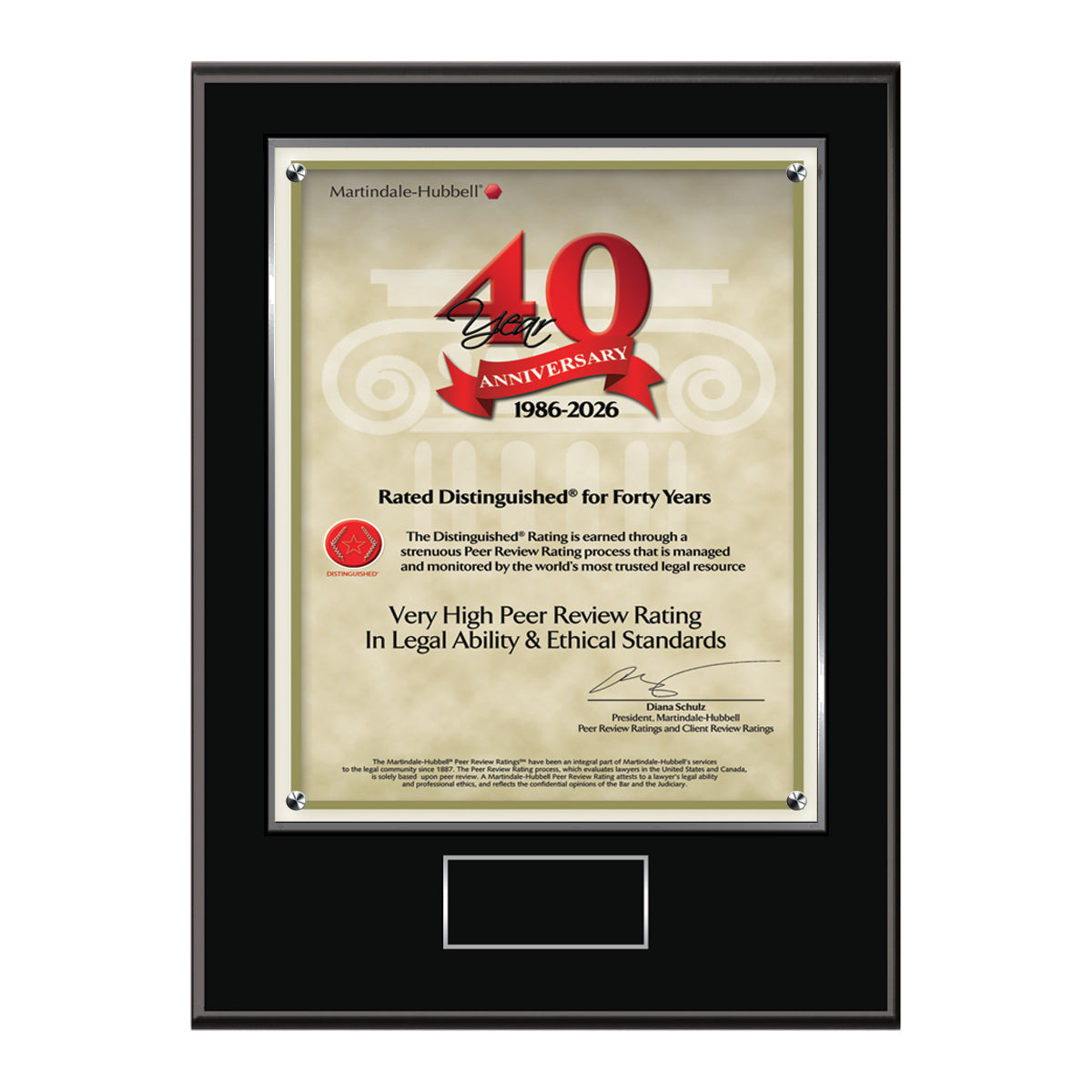 2026 Martindale Distinguished 40th Anniversary (213055)
