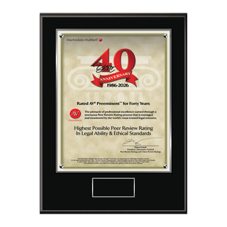 2026 Martindale AV Preeminent 40th Anniversary (213064)