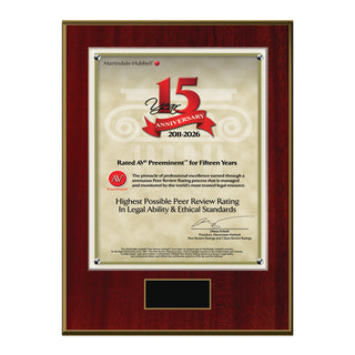 2026 Martindale AV Preeminent 15th Anniversary (213069)