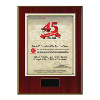 2026 Martindale AV Preeminent 45th Anniversary (213063)